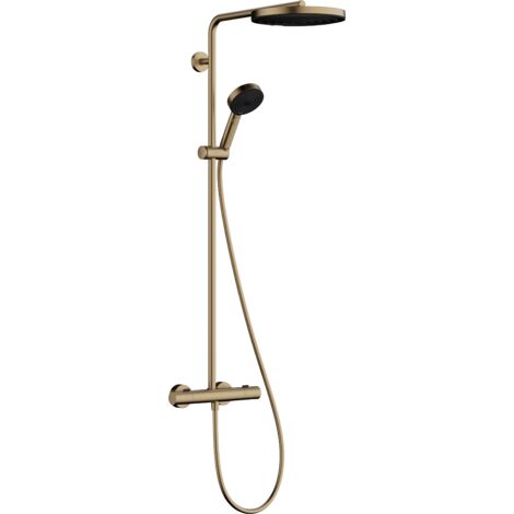 Hansgrohe – Système de douche thermostatique Pulsify S 260 – Douche de tête 1jet PowderRain – Longueur flexible 1600 mm – Thermostat Ecostat
