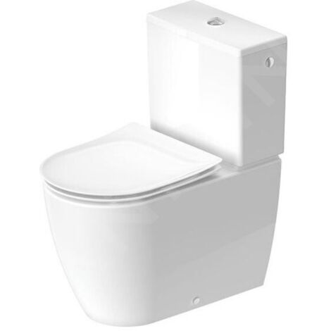 Duravit Soleil by Starck - Cuvette combinée de WC, vidage Vario, Rimless, blanc 2011090000