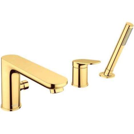 Wave Duravit, robinetterie de baignoire 3 trous, saillie 200 mm,