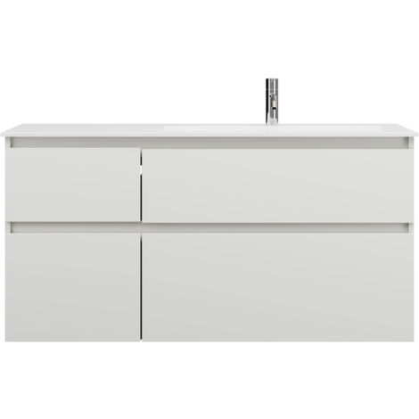 burgbad Lin20 lavabo en fonte minérale blanc mat aligné à droite (1/2)