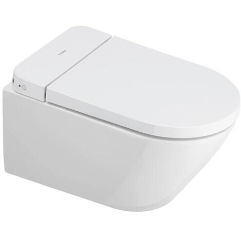 Duravit – WC douche mural compact SensoWash D-Neo – Chasse d'eau basse 4,5L – Douche fessière autonettoyante – Éclairage nocturne intégré