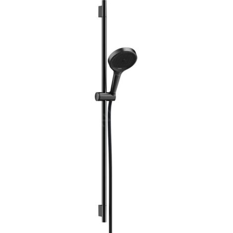 Hansgrohe Rainfinity - Set pomme de douche, barre et flexible, 3 jets, EcoSmart, chrome noir brossé 28744340