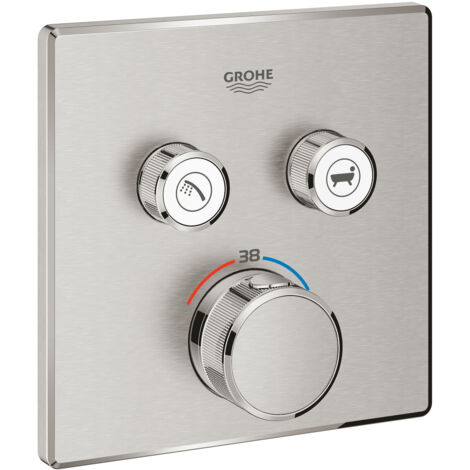 Thermostat Grohe Grohtherm SmartControl avec deux vannes d'arrêt,