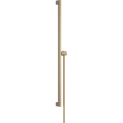Hansgrohe Unica - Barre de douche 95 mm, avec flexible, bronze brossé 24403140