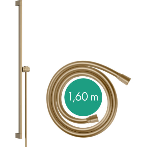 Hansgrohe Unica - Barre de douche 95 mm, avec flexible, bronze brossé 24405140