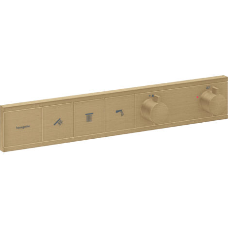 Hansgrohe RainSelect - Mitigeur thermostatique encastré, 3 sorties, bronze brossé 15381140