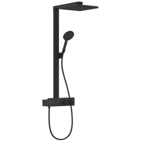 Hansgrohe Raindance E - Set de douche avec thermostat, 30x30 cm, EcoSmart, noir mat 27362670
