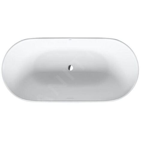 Duravit Luv - Baignoire îlot, 1600x750 mm, DuraSolid, ClickClack, blanc 700461000000000