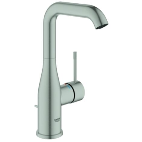 Grohe – Mitigeur monocommandé pour lavabo L-Size – Finition métal – Hauteur 127 mm – Bec pivotant 360° – Système de fixation rapide