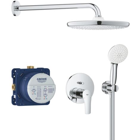 Ensemble de douche encastré Tempesta 210 – Mitigeur Eurosmart Cosmopolitan – Finition chrome – Économie d'eau GROHE EcoJoy