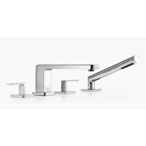 Dornbracht LULU mélangeur de bain à quatre trous pour installation dans la baignoire ou sur le rebord du carrelage, saillie de 215 mm, 27512710, Coloris: chrome - 27512710-00 (1/2)
