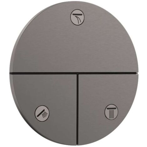 Hansgrohe ShowerSelect Comfort - Inverseur encastré, 3 sorties, noir chromé brossé 15558340