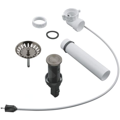 Grohe Garnitures de vidage - Kit de vidage pour évier, Hard Graphite brossé 40986AL0