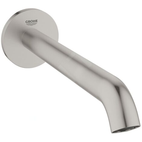 Grohe – Bec déverseur supersteel 221 mm – Finition métal résistante aux rayures – Montage mural – 13449DC1