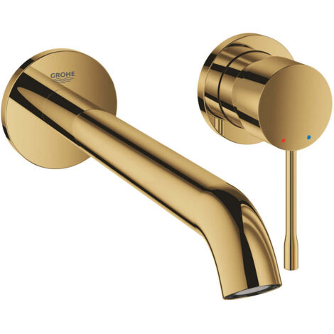 GROHE 29 193 GL1 ESSENCE Monomando de lavabo mural 1/2" tamaño L oro brillo - ref: 29 193 GL1