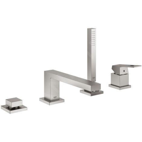 Grohe Eurocube combiné de bain 4 trous à une main, saillie 220mm, (1/5)