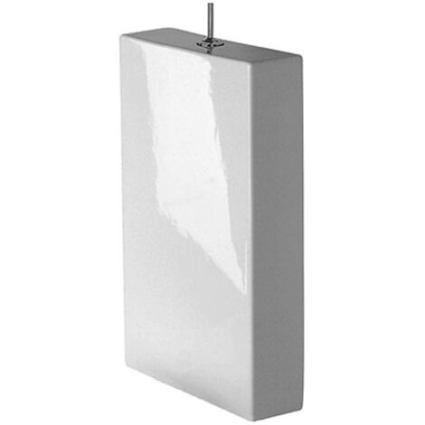 Duravit – Réservoir de chasse d'eau 39x13 cm – Volume de chasse 6 litres – Raccordement à gauche – Bouton poussoir chrome – 8727100005