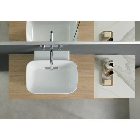 Geberit ONE - Siphon de lavabo gain de place avec vidage pour