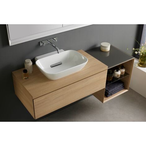 Geberit ONE - Siphon de lavabo gain de place avec vidage pour