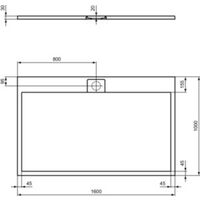 Receveur De Douche Carré Ideal Standard Ultra Flat S I.life - 1200x1200 Mm - Blanc De Carrare