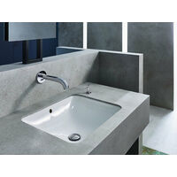 Keramag VariForm lavabo à encastrer rectangulaire, 550x400mm, sans trou de robinet, avec trop-plein, Coloris: Blanc - 500.737.01.2