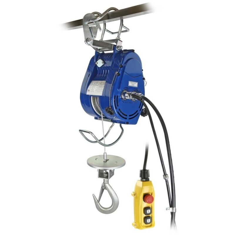 Treuil électrique 220V, Charge Max 800 Kg, Câble Acier 5 Mm - Pour Levage Et Traction Dans Atelier Ou Garage