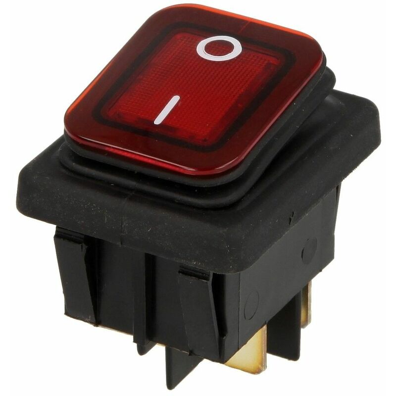 4 pièces tableau de bord de voiture 20mm Mini interrupteur à bascule rond  220V LED 12V IP65 bouton poussoir de bateau illuminé O - interrupteur à  bascule marche-arrêt ( Color : Blau 