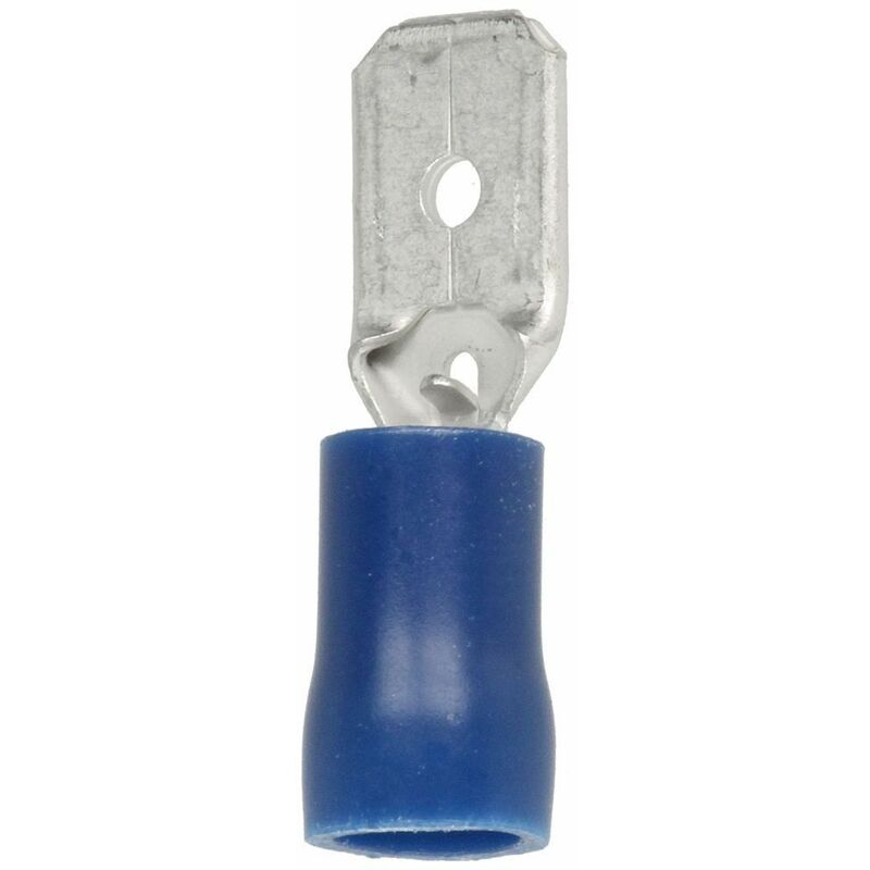 Cosse Electrique à Oeil de 8.4 mm Bleue - Lot de 50 Cosses Electriques  (Pour fils jusqu'à 1.1mm to 2.6mm²)