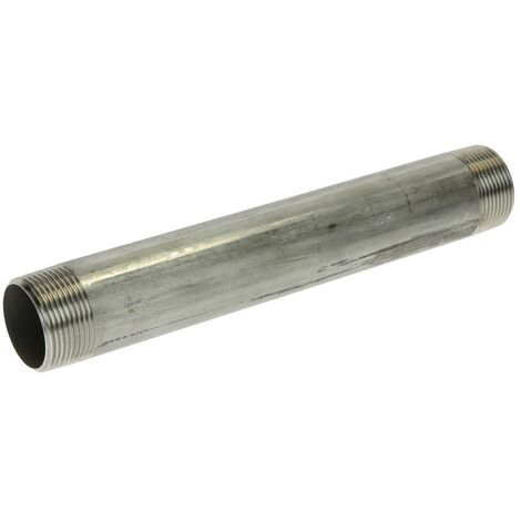 Lot De 2 Raccords (nipples) Acier 1-1/2" X 6" NPT Mâle - Schedule 80, Pour Air, Vapeur, Huile