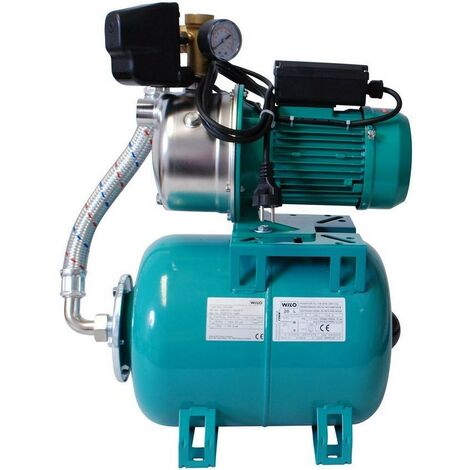 Wilo – Distributeur d'eau sous pression 20 L – Moteur 750 W – Raccordement 1' – Pression max 10 bar – Débit 5 m³/h – Hauteur d'amenée 42 m - HWJ-203-EM-2 (1/5)