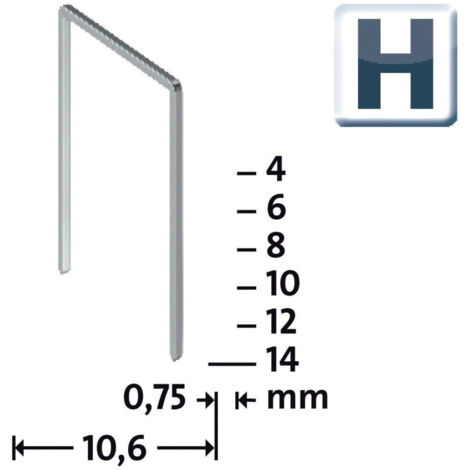 Agrafes Typ H a 1000 StckNr.37/10 St Novus (1/4)