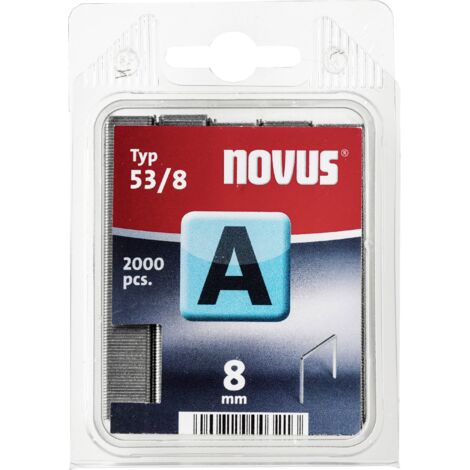 Agrafes en fil fin type 53 longueur 8 mm super-dur