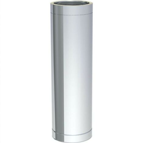 Conduit de fumée Ø 150 mm Elément droit 1000 mm