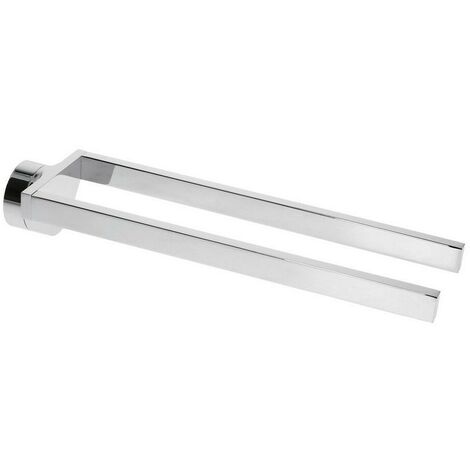 Porte-serviette à 2 bras longueur 300 mm à percer ou à coller