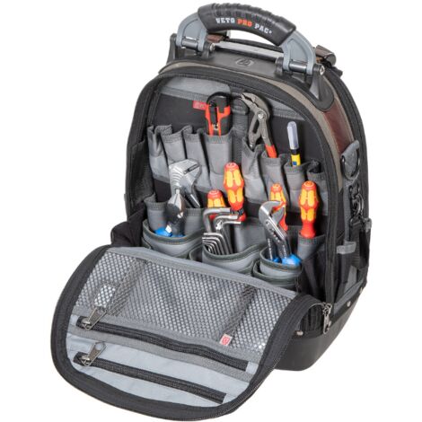 Le Sanitaire – Sac à dos Tech Pac pour travaux sanitaires – Dimensions 546 x 251 x 362 mm – Tissu 1800 deniers – Contient 17 pièces