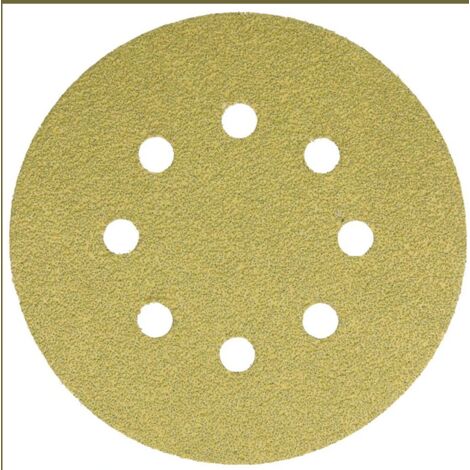 Disques abrasifs 125 mm 8 trous grain 60 avec velcro (1/2)