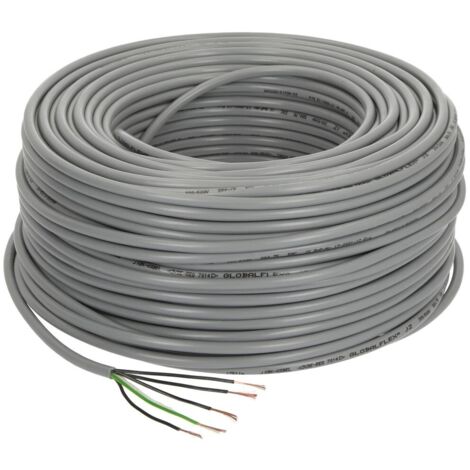 Câble de commande PVC 5 x 0,5 mm² avec conducteur de protection