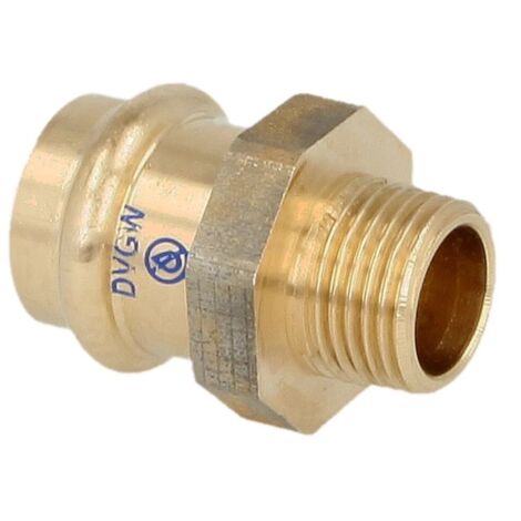 Raccord à sertir laiton rouge transition 22 mm x 1/2’’ F/FM contour V