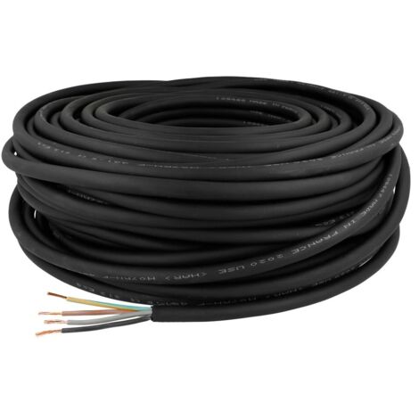 Câble léger sous gaine en caoutchouc 4 x 1,5 mm²  H05RR-F avec conducteur de protection