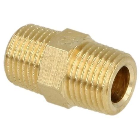 Nipple double 1/8'' avec hexagonal laiton nu