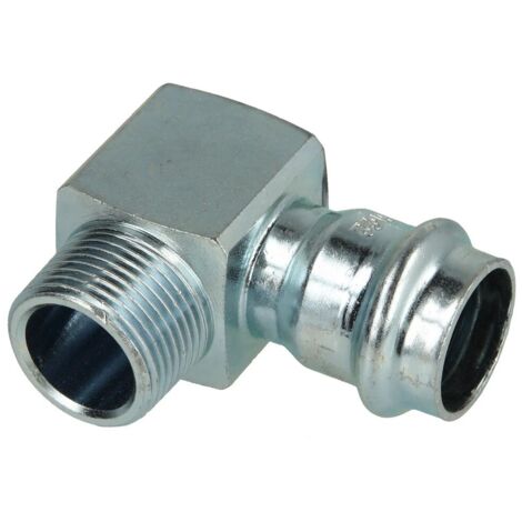 Raccord à sertir en acier C équerre 22 mm x 3/4’’ F/FM contour V