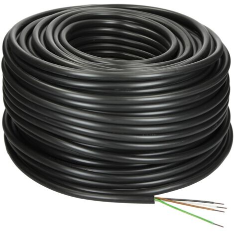 Câble enterré 4 x 4 mm² NYY-J avec conducteur de protection