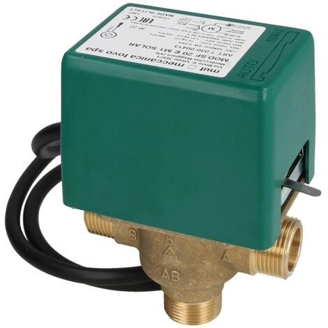 Vanne de zone 3 voies solaire MUT 3/4'' FM avec microrupteur auxiliaire