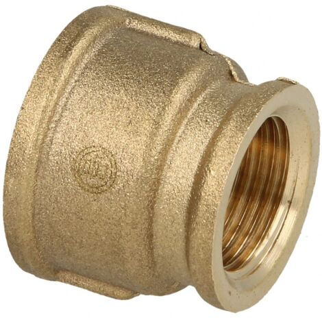 Manchon double 1/2’’ x 3/8’’ réduit laiton nu
