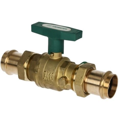 Robinet à bille avec raccord à sertir 42 mm avec poignée ISO-T