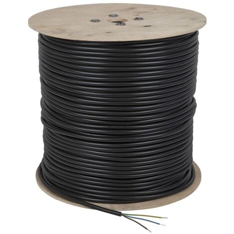 Câble enterré 3 x 4,0 mm² NYY-J avec conducteur de protection