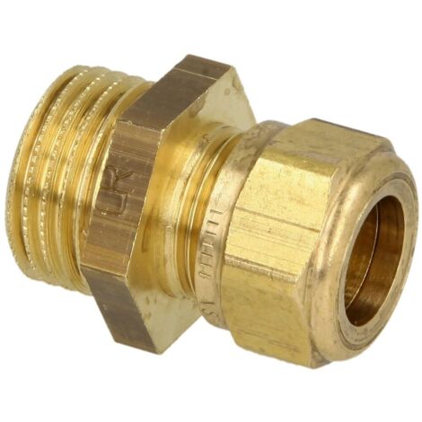 Raccord bicône de serrage en laiton avec filetage mâle diam. 10 mm x 3/8