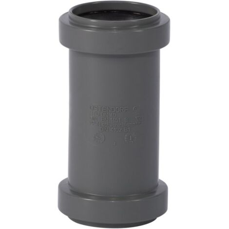 Manchon coulissant DN40 – Polypropylène pour eaux usées – Triple lèvre d'étanchéité – Conforme norme DIN EN 1451 – Ostendorf
