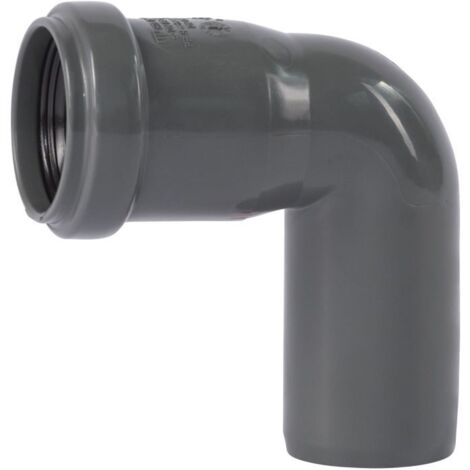Coude HTsafe 170140 DN32 en PP-H – Angle 87° – Manchon enfichable avec triple lèvre d'étanchéité – Norme DIN EN 1451-1 – Ostendorf