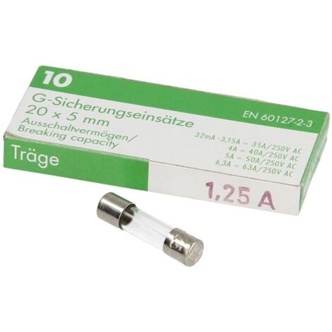 Fusible à action retardée 1,25A 250V